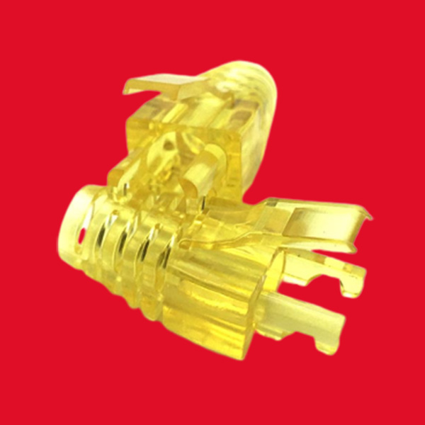 內(nèi)扣位水晶頭護(hù)套黃色
